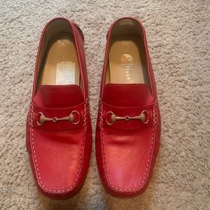 Red Leather Cole Haan Loafers